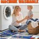 Car Mat for Kids Toy Cars - Car Track Rug Car Carpet for Kids Play Mat City Life Road Carpet for Playroom Living Room Bedroom Classroom, 3'5'