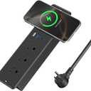 8 in 1 Recessed Power Strip with 15W Wireless Charger, 20W Fast Charging Furniture Outlet, Plug in 3 AC Outlets & 4 USB Ports Flush Mount, 6FT Cord
