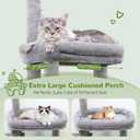 Globlazer Cat Tower for Indoor Adult Cats, 50-inch Heavy Duty Cat Tree House for Big Cats with Extra-Large Padded Platform, Sisal Scratching Board, 2 Large Condos, F50, Light Grey