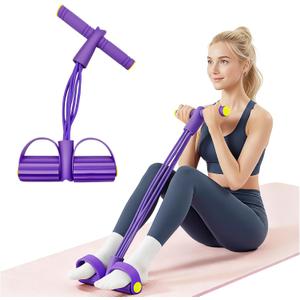 Multifunctional Pedal Resistance Band with Handle,4/6/8 Tubes for All Weights,Upgrade Heavy-Duty TPE Tubes with 300% Stretch for Full Body Workouts.