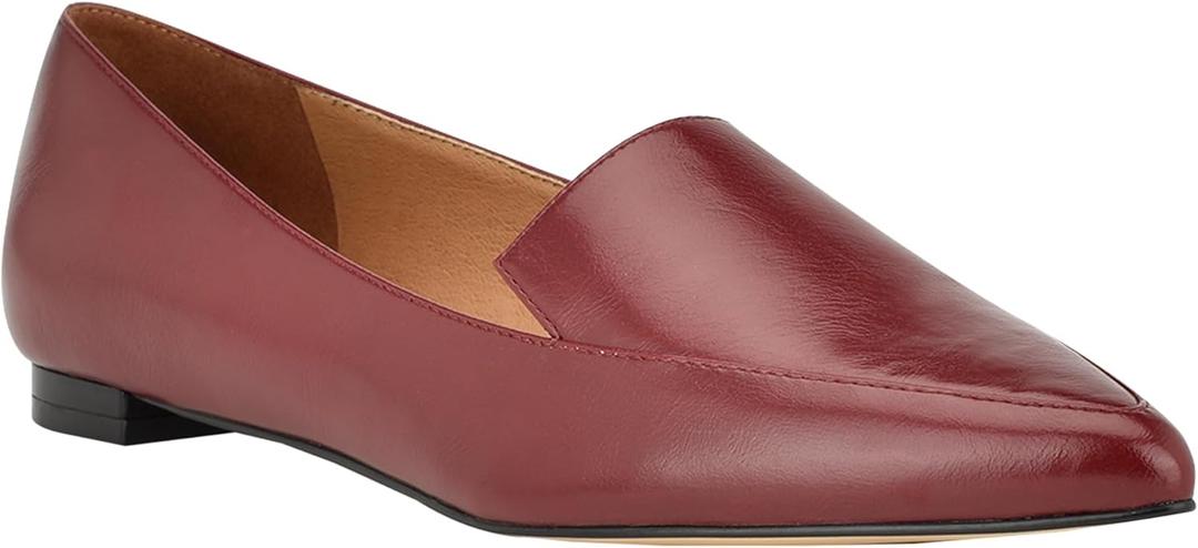 NINE WEST FOOTWEAR Women's Wnabay3 Loafer (6, Red Patent 604)