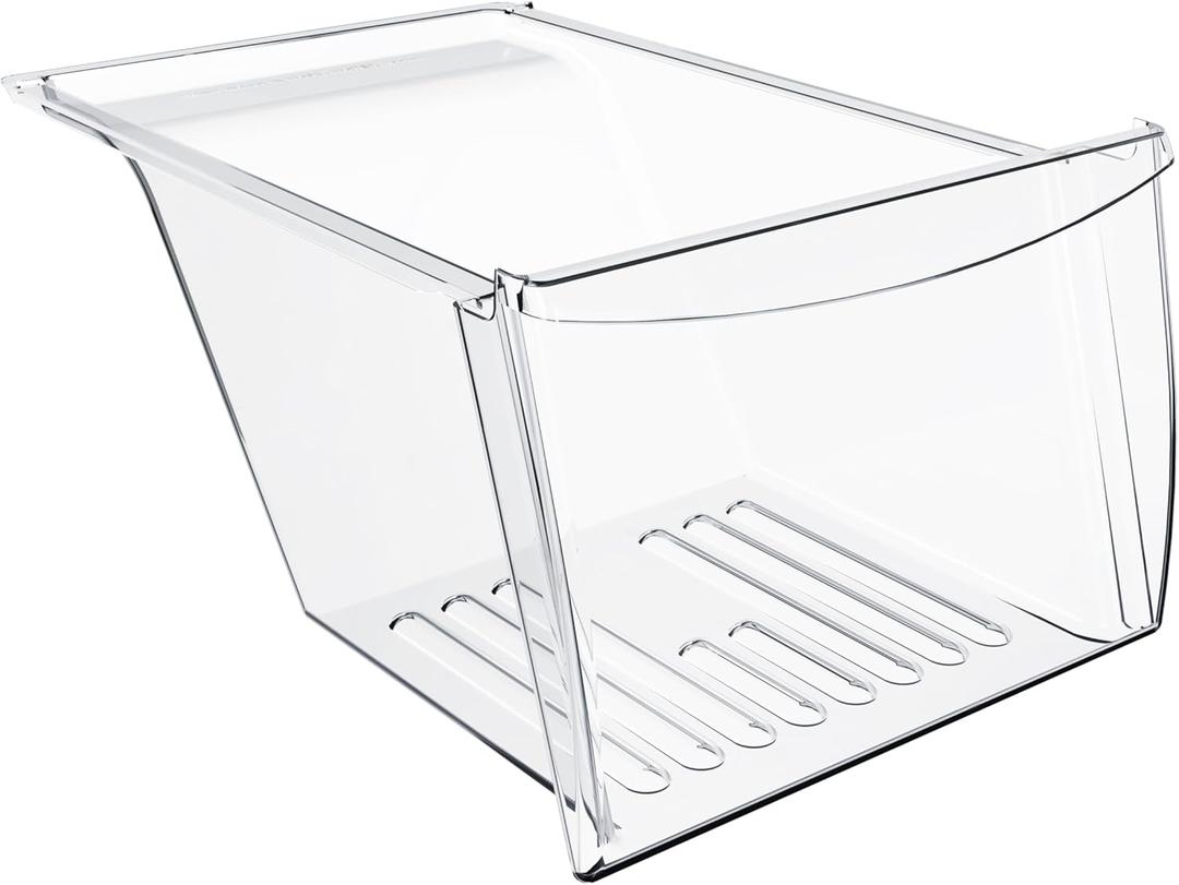 HECASA 240337103 240337102 Refrigerator Crisper Drawer Pan Replacement For 240337105 240337107 240337108 240337109 Refrigerator Pan Shelf Replacement only Plastic (Clear) (1Pcs)