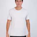 Real Essentials 5 Pack: Men's Dry-Fit Short Sleeve Crew Neck T Shirts Fitness Running Gym Workout Cool Exercise Athletic Tee (White, XL)