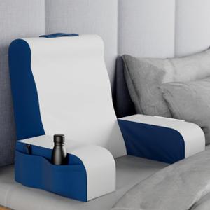 Kolbs Wedge Reading Cushion, Back Pillow for Bed Sitting Up, Cushion with Arms for TV Book Gaming Dorm Rooms, Backrest (19 Inch)