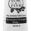 Tusc & Pine Artist Oil Paint - Permanent Orange Deep, 150 ml, Non-Yellowing, Rich & Creamy Consistency, Maximum Pigment Load, Small Batch Milled Oil Paints Made in the USA, 5.07 Fl Oz