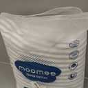 MooMee Striped Duvet Cover Set 100% Washed Cotton Linen Like Textured Breathable Durable Soft Comfy (Cornflower Blue White Classic Stripes, Cal King 104"x98")