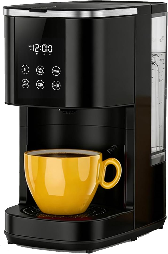 COWSAR Single Serve Coffee Maker, Coffee Brewer for Capsule and Ground Coffee, Capsule Coffee Machine with 40 Oz Water Tank, Instant-Heat (Large)