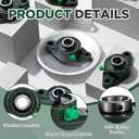 Threlaco 10 Pack UCFL204-12 Pillow Block Bearing 3/4 in Bore Shaft Flange Mount Ball Bearing Unit 2-Bolt, Self Aligning Cast Iron Housing, Set Screw Locking Style Flange Pillow Block