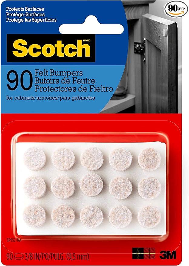 3M Company SP952-NA Beige Felt Bumpers, 90 Piece