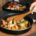 Wooden Spoons for Cooking, 12 Pcs Teak Wood Kitchen Utensils Set with Spoon Rest - Nonstick Heat Resistant Wooden Cooking Utensils, Natural Healthy Spatula Set for Pots and Pans