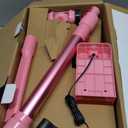 Cordless Vacuum Cleaner: Portable 6-in-1 Stick Vacuum with Anti-Tangle Brush, LED Headlight, Self-Standing, HD Display, Rechargeable Vacuum for Pet Hair, Low-Pile Carpet and Hardwood Floor-Dark Pink