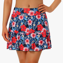 Turnhier Womens Swim Skirt High Waisted Ruffle Tummy Control Tankini Swimsuit Bathing Suit Bottoms with Pockets XXL