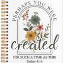 3 x SNNDER Boho Floral Christian Notebook, Esther 4:14 Bible Journaling Notebook, Christian Journals for Women, Prayer Journal, Church Notes Notebook, Scripture Hardcover Spiral Notebook 5.5x8.3 Inch