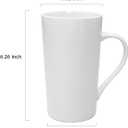 20oz Ceramic Coffee Mugs Set of 2, Large White Coffee Cups with Handle, Microwave and Dishwasher Safe, 20 Ounce Stoneware Tea Mugs for Home and Office, Gift for Coffee Lovers