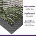 DEXI Front Door Mat Outside Entrance, Summer Tropical Leaves Plant Doormat, Non Slip Dirt Resist Heavy Duty Entry Mats for Entryway, 32x48, Olive Green