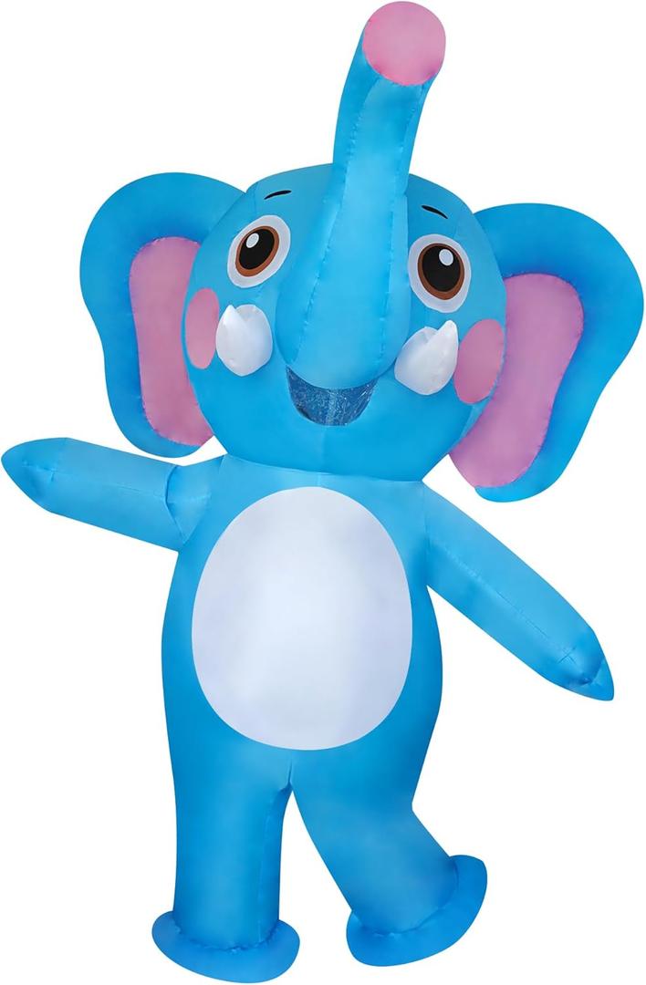 Giant Elephant Inflatable Costume Halloween Cosplay Blow-Up Suit for Adult/Halloween/Christmas/Mardi Gras