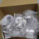 1 Set Christmas Star Lantern Moravian Light 23'' Star 3D Plastic Waterproof White Hanging Lamp with Twinkle LED Bulb Ribbon Fairy Party Decor for Indoor Outdoor Home Wedding Xmas Tree