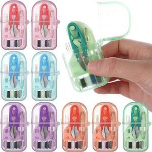 Solsew 20 Pieces Mini Travel Sewing Kit Bulk Portable Small Emergency Sewing Kit Mini Sewing Box for Traveler Hotel Charity Homeless Christmas Stocking Stuffer Gift