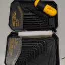 ELEAD 31-Piece Hex Key Set - Allen Wrench Set, SAE and Metric Allen Keys MM(0.7mm-10mm) SAE(0.028"-3/ 8) Heat-Treated, Torque Handle, High Leverage, Long & Short Keys, Easy Organization