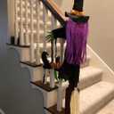 54" Crashing Witch Halloween Decoration  Flying Witch on Broom Colliding with Tree for Outdoor Yard, Porch, Garden, and Haunted House Dcor  Betty Bash Large Halloween Prop