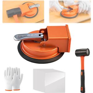 Saker Floor Gap Fixer Tool with Mallet,Laminate Floor Gap Repair Tool,Suction Cup Lifter,Floor Gap Repair Kit,for Floating Wood Floors and Moving Glasses with Sticky Pads and Gloves