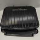 George Foreman Family-Size Grill & Panini Press, Nonstick Ceramic Coating, Fat-Removing Slope, Adjustable Angle, Indoor/Outdoor Use