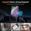 Miracase Magnetic for iPhone 14 Case 6.1 inch (Compatible with MagSafe)with 2X Screen Protectors Military-Grade Protection, Anti-Fingerprint Translucent Matte Phone Case Cover, Black
