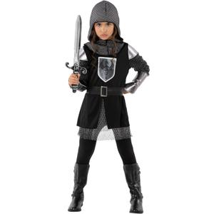 Morph Saint Joan of Arc Costume Girls Warrior Knight Costumes for Kids Huntress Costume for Girls Halloween Costume For Kids (Small)