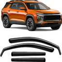 in-Channel Rain Guards Compatible with Chevrolet Equinox 2025-2026 (NOT for EV), Durable Side Windows Rain Guard Wind Visor 2025 2026 Equinox Window Deflectors Black 4 PCS