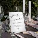 Pick a Seat Not a Side Wedding Sign - Wedding Table Decorations, 5x7inch (WS- 01)