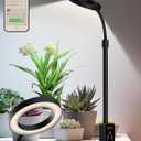 Smart Grow Lights for Indoor Plants, Plant Light with Auto-Timer, Full Spectrum LED Grow Light, Adjustable Height & Stepless Dimming,Plant Assistant Suitable for Most Plants (Black(Desktop2))