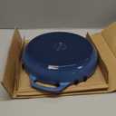 Lodge 3.6 Quart Enameled Cast Iron Oval Casserole With Lid  Dual Handles  Oven Safe up to 500 F or on Stovetop - Use to Marinate, Cook, Bake, Refrigerate and Serve  Caribbean Blue