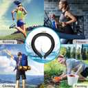 Neck Cooling Tube,Cooling Wrap for Summer,Reusable Ice Neck Ring Wearable Body Cooling Products for Heat Outdoor Sports(Black)