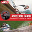 MZK Cordless Leaf Blower,20V Battery Powered Electric Blower for Lawn Care, Electric Lightweight Leaf Blower for Blowing Leaves, Patio Cleaning and Dust(2 * 2Ah Battery & Charger Included),LF40D13