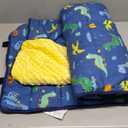 ACRABROS Toddler Nap Mat with Pillow and Blanket, Large Rolled Napping Mats,Slumber Bags for Boys Girls,Kids Sleeping Bag for Daycare, Preschool Travel (Dinosaur)