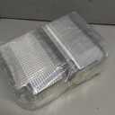 100 Pcs Clear Hinged Plastic Containers with Lids,Individual Cake Slice Containers,Square Plastic Food Container,Disposable Clamshell Take Out Containers for Cakes,Cookies,Pasta,Sandwiches,Salad