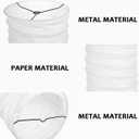 Uonlytech Paper Floor Lamp Shade, Simple Paper Lampshade Classic Japanese Light Bulb Cage Light Cover Accessories for Home Bedroom Floor Lamps, White