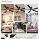 Fanbulous 60 inch ceiling fan with light, Low Profile Ceiling Fan with Light, App&Remote Control, Dimmable LED Light, Flush Mount Ceiling Fan for Indoor Bedroom Living Room, Qiuet DC Motor