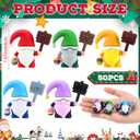 Jetec 50 Pcs Mini Christmas Figurines to Hide Miniature Gnomes Tiny Figurines Ornaments for Christmas Home Table Decorations