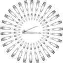 120 Pieces Nail Clipper Set Flat Toenail Clippers Stainless Steel Fingernails Manicure Pedicure Sturdy Silver Small Trimmer Portable Bulk for Men Women Homeless Care Package Supplies