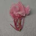 DILATATA 6 Pcs PU Foam Pink Artificial Palm Leaves for DIY Wedding Bouquets, Centerpieces, Arrangements, Bridal Shower, and Home Decor