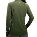 Bikewa Women's UPF 50+ Bike Shirts Lightweight Full Zip Long Sleeve Biking Jackets UV Sun Protection Quick Dry Cycling Jersey for Men(Gradient Army Green,XL)