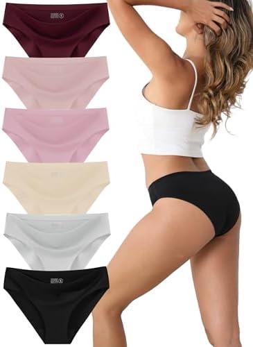 WAYIQE Seamless Underwear for Women - No Show Panties, Soft Breathable Ladies Underwear, 5-Pack