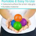 Vive Squeeze Balls for Hand Therapy, Exercise, Arthritis (w/ Rehab Video App) - Grip Strengthener Occupational Equipment for Finger, Wrist, Carpal Tunnel, Pain Relief, Stress - Resistance Strength Squeezing Egg Trainer (Blue)