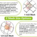 25x50ft Bird Netting, 1 inch Mesh, Heavy Duty Garden Netting for Fruit Trees, Blueberry Bushes, Vegetables, Extra Strong Woven Mesh Against Birds, Deer, Squirrels, Poultry and Other Animals