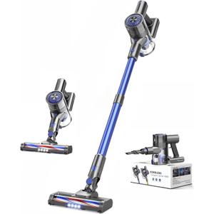 Vacuum Cleaners for Home, Cordless Vacuum Cleaner Powerful Suction with 80000 RPM, Up to 40mins Runtime, Rechargeable, Wall-Mounted, Tangle-Resistant Stick Vacuum for Carpet, Hard Floors