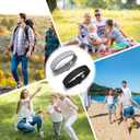 Mosquito Repellent Bracelets, 2 Pack Silicone Mosquito Repellent Bands with DEET Free, Natural & Waterproof Bug Wristbands for Kids and Adults, Outdoor Traveling Protection (Black&Grey)