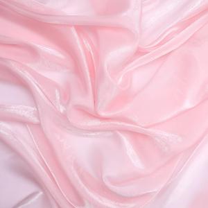 1.64 Yards Pink Sheer Shimmering Organza Fabric Soft Silky Shiny Iridescent Satin Tulle Gauze Edging Solid Transparent Cloth for Sewing Making Scarf Dressing Valentines Day DIY Craft Supply