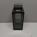 Black Metal and Glass Lantern.