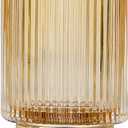 DASITON Makeup Brush holder Organizer, Crystal Cosmetic Makeup Brush Glass Brushes Storage Holder, Vintage Make Up Brush Cup Pen Pencil Holder striped vase (Coffee L)